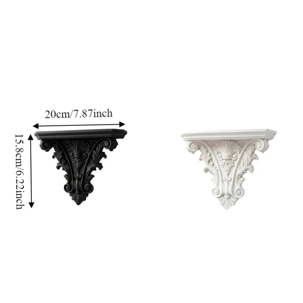 Creative 3D Printing Floating Shelf Carving Retro Gothic Wall Decor Decorative Unique Wall Mounted Shelves Goth Home Decor