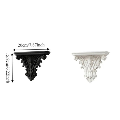 Creative 3D Printing Floating Shelf Carving Retro Gothic Wall Decor Decorative Unique Wall Mounted Shelves Goth Home Decor