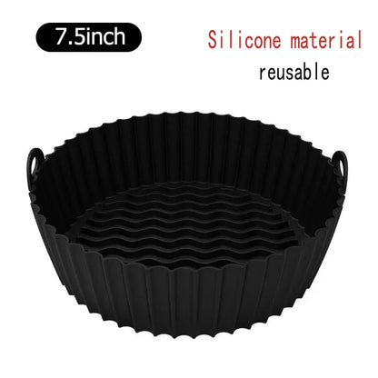 50Pcs Air Fryer Disposable Paper Non-Stick Airfryer Baking Papers Round Air-Fryer Paper Liners Paper Kitchen Accessories - Bl