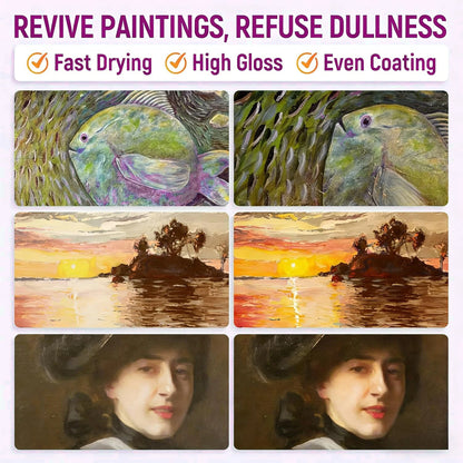 Gloss Varnish for Acrylic Painting, Acrylic Varnish, Non-Yellowing, Anti-Crazing, High Gloss Finish, Clear Coat for Artwork