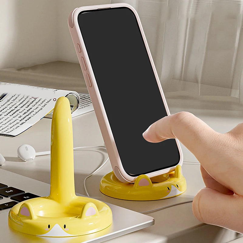 Cute And Sweet Cartoon Cat Mobile Phone Holder, Creative Desktop Mini Mobile Phone Holder, Can Be Used As A Decorative Orname