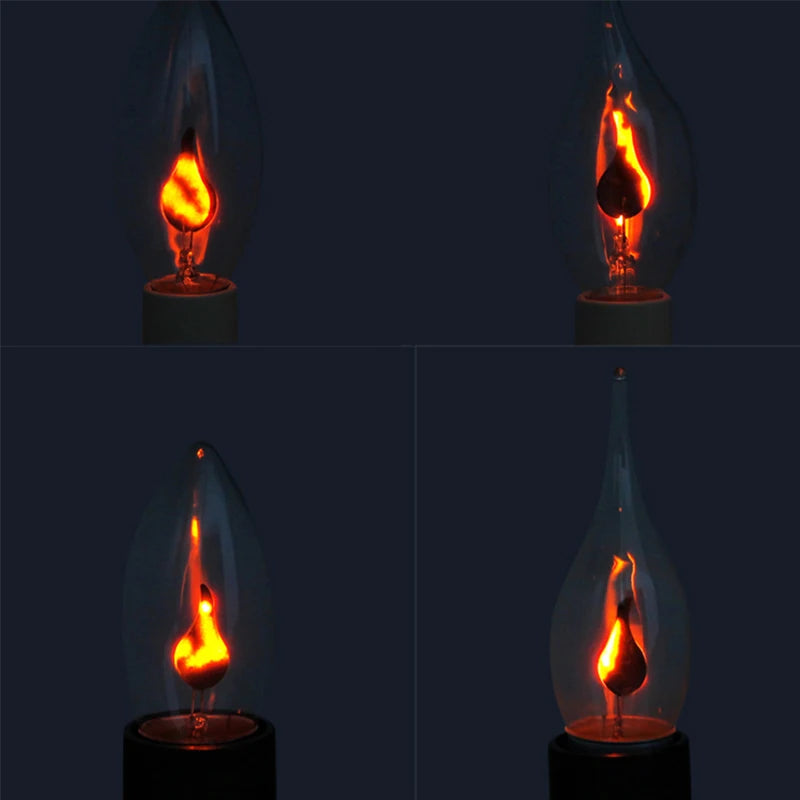 Vintage Edison E14 E27 Led Bulb Candle Light Flame Effect Bulb 3W AC220V Home For Decor Lighting Ampoule Candle Bulb