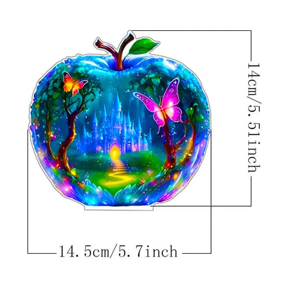 2D Acrylic Apple Landscape Desktop Decoration Ornament Home Living Room Entrance Tabletop Decoration Office Table Ornament - 