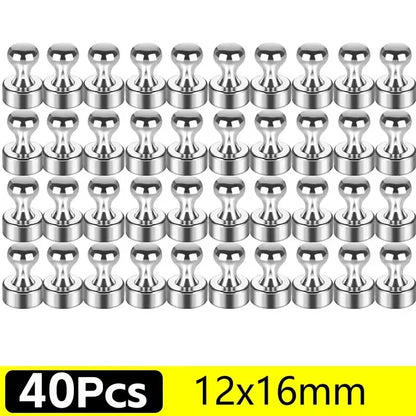 50/1Pcs Metal Strong Magnetic Pushpins Magnets Pin Whiteboard Fridge Thumbtack Power Magnet Sheets Push Pins for Office Schoo