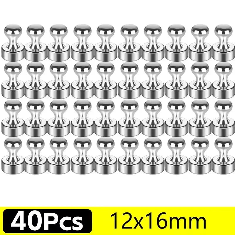 50/1Pcs Metal Strong Magnetic Pushpins Magnets Pin Whiteboard Fridge Thumbtack Power Magnet Sheets Push Pins for Office Schoo