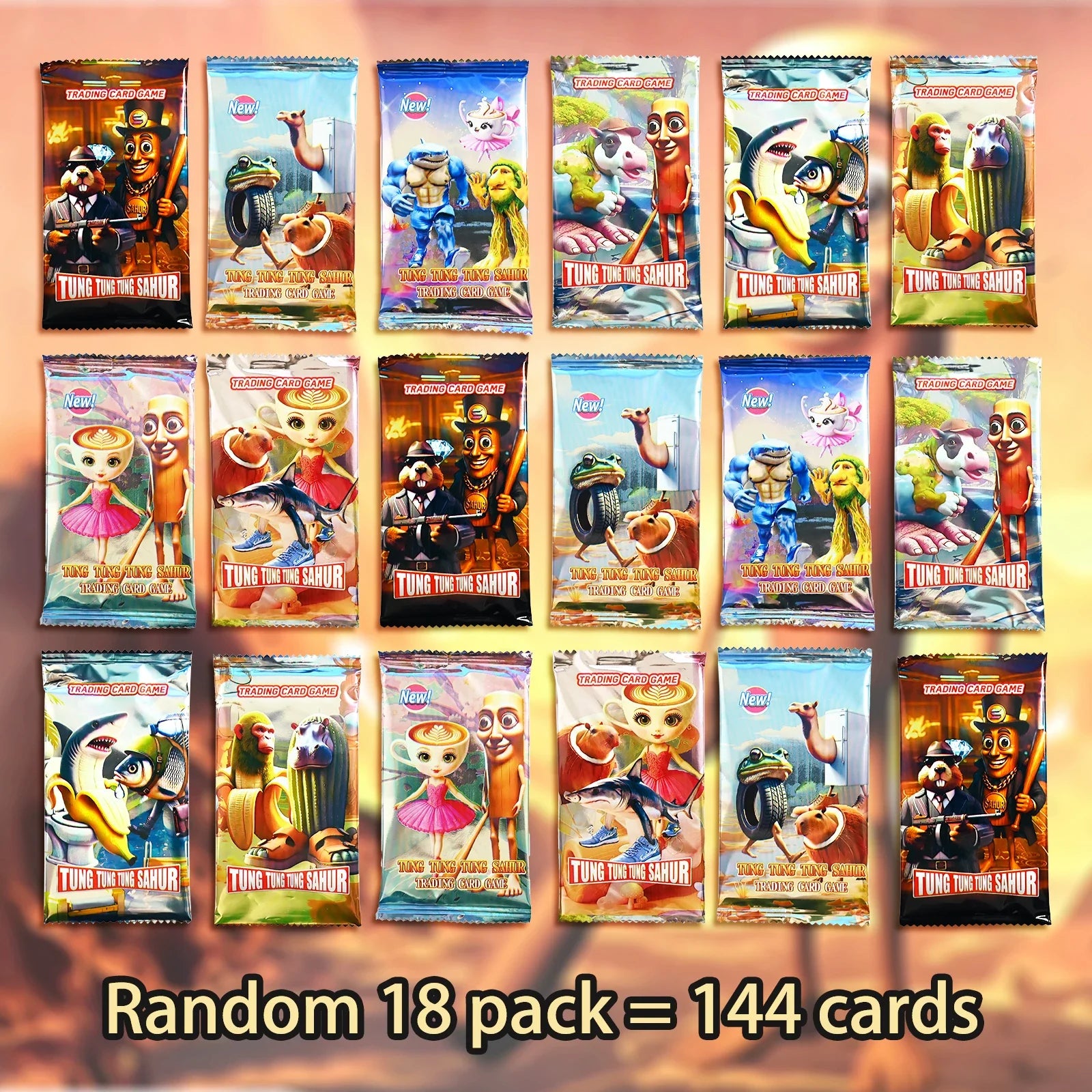 Italian Brainrot Collection Cards Trading Cards Game Card Battle Carte Toystung Sahur Tralalero Tralala For Fans Children Gif