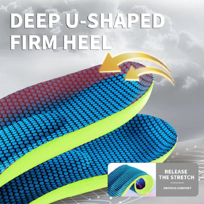 Orthopedic Insoles for Feet Sport Shock-absorbing Insole for Shoes Arch Support Plantar Fasciitis Templates Pads Men Women So
