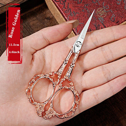 Retro Zakka Stainless Steel Antique Vintage Scissors Sewing Grooming Fishing Thread Cutter Paper Embroidery Cross-stitch Shea