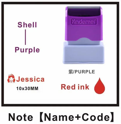 Customized Arabic Hebrew Name Stamp Waterproof Seal Custom Teacher Signature Student Child Cloth Ink Stamp Selfing-inking Sta