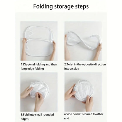 Collapsible Pop-up Mesh Laundry Basket Portable Clothes Hamper for Easy Washing and Storage of Dirty Clothes Socks Toys Sundr