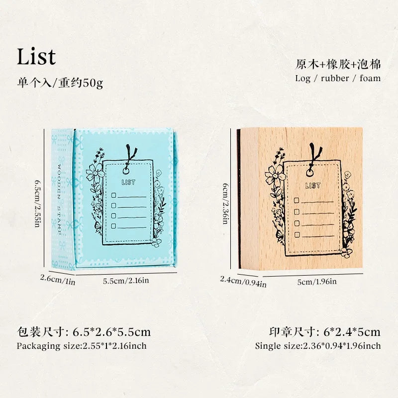 Cute Cat Daily Monthly Calendar Wood Stamp Journaling To Do List Memo Clock in Stamps for Scrapbooking Hobby DIY Craft Suppli