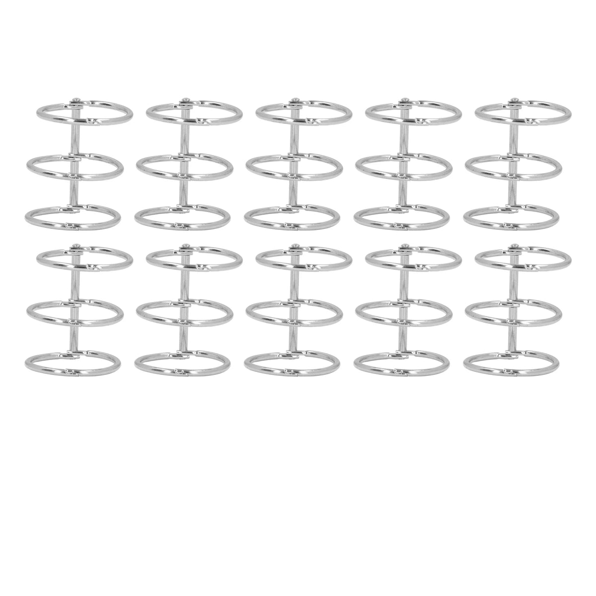 3 Metal Binders Book Rings Tight Lock Rust Proof 3 Metal Loose Leaf Binders Multi Layer Stainless Steel for Notebook