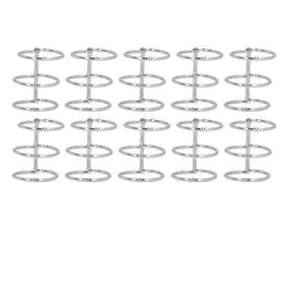 3 Metal Binders Book Rings Tight Lock Rust Proof 3 Metal Loose Leaf Binders Multi Layer Stainless Steel for Notebook - 30mm