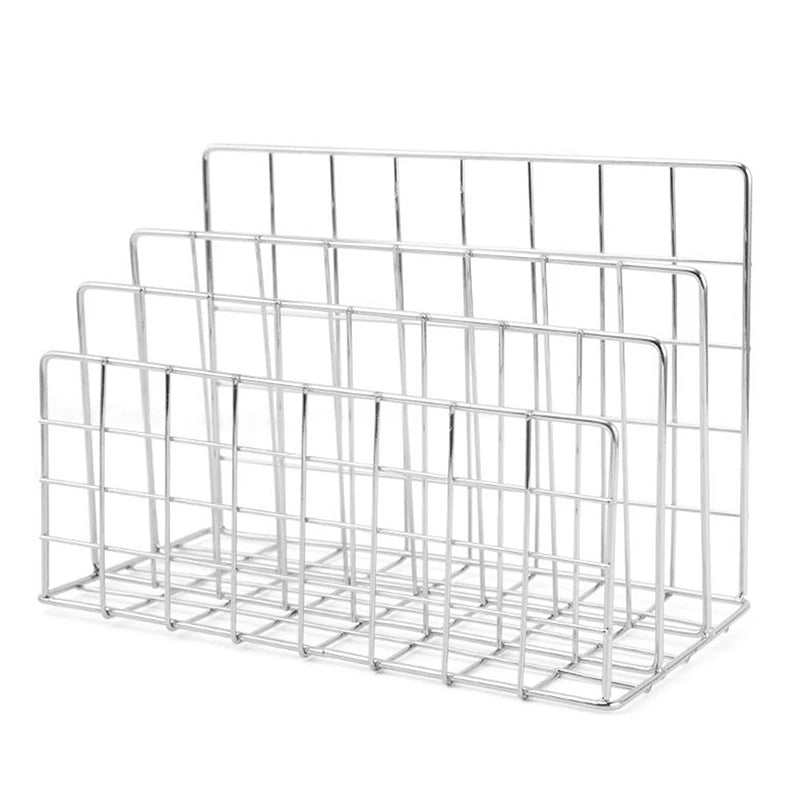 Ins Minimalist Iron Desktop Storage Rack Organizer Table Organizing Rack Document Book Rack Desk Multi-functional Storage Rac