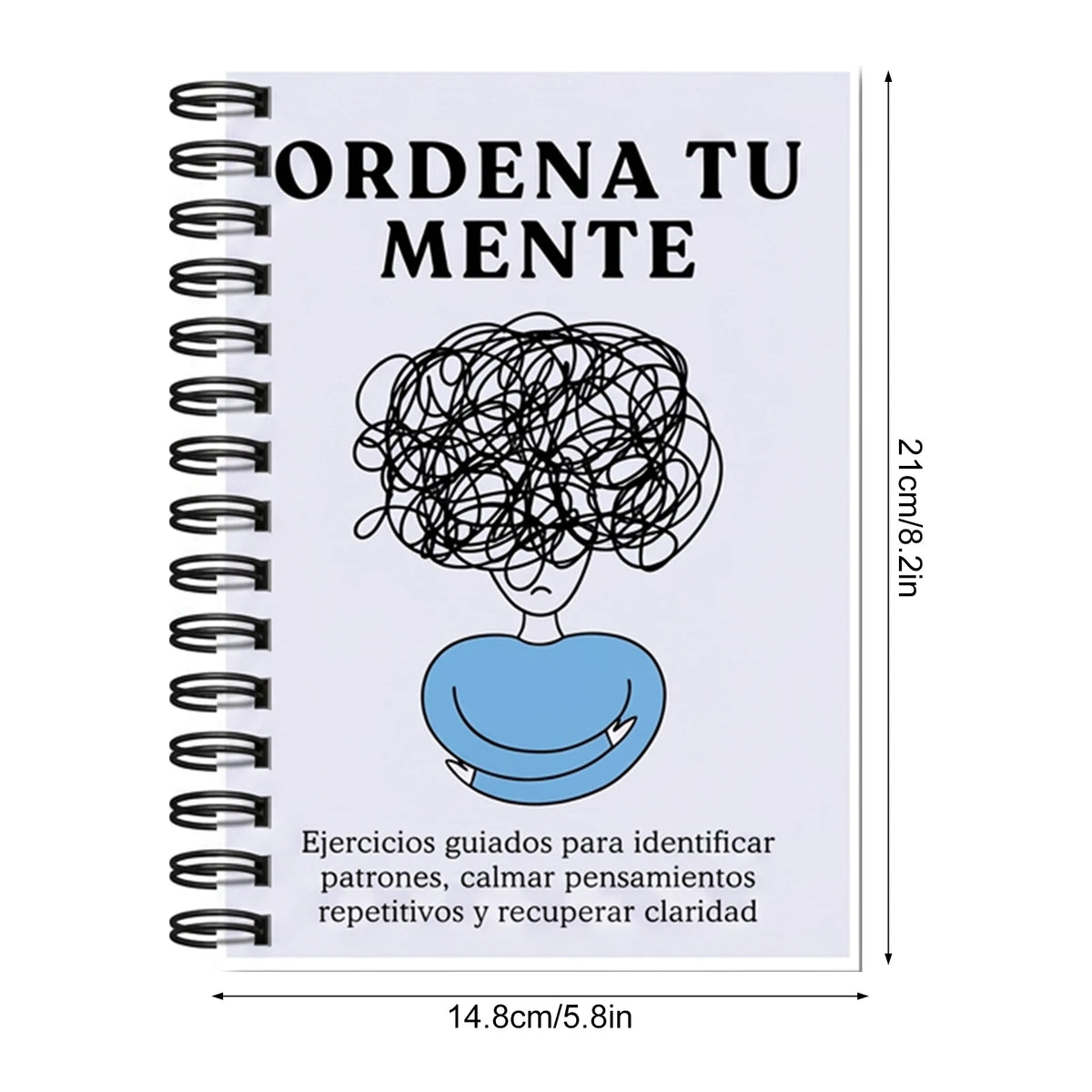 Spanish Style Reflection Journal Structured Mind Organization Diary Bleed-resistant Paper Notebook with Matte Cover for Work