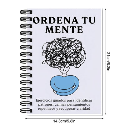 Spanish Style Reflection Journal Structured Mind Organization Diary Bleed-resistant Paper Notebook with Matte Cover for Work