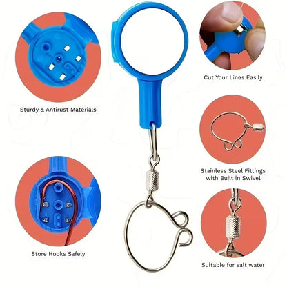 2pcs Fishing Gadgets: Knotting Tool, Outdoor Fishing Supplies Tools For Multifunctional Fishing