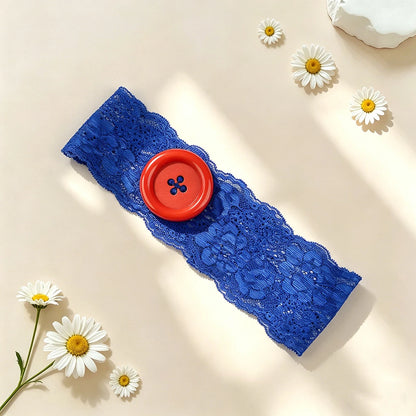 Vintage Women's Polka Dot Button Headband Spicy Girl Ins Y2K Japanese Trendy Headband Sweet Cool Sports Yoga Headband - D-8