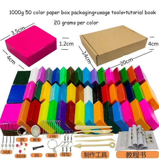 Ribbon for Crafts, 36 Colors Polymer Clay Set, Non-Hardening Soft Clay, DIY Craft Projects, Kids Art Supplies, Fine Motor Ski