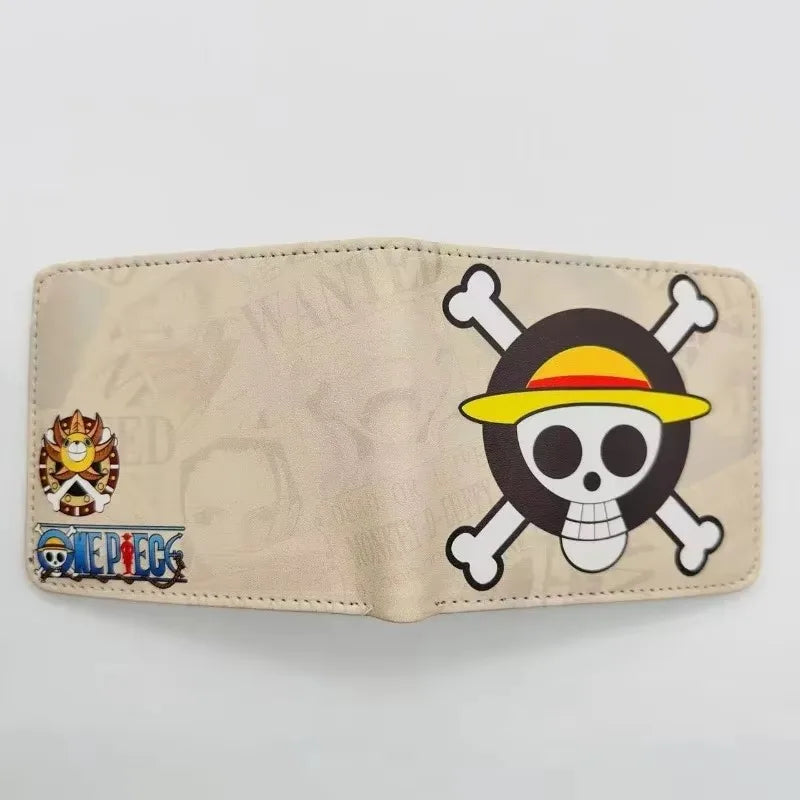 Anime One Piece Monkey D Luffy Roronoa Zoro Stylish and Simple Foldable Wallet Student Coin Purse Cute Things for Girls