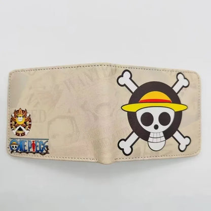 Anime One Piece Monkey D Luffy Roronoa Zoro Stylish and Simple Foldable Wallet Student Coin Purse Cute Things for Girls