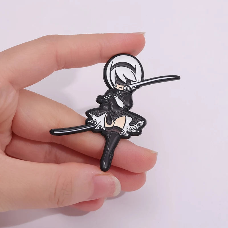 Cartoon Characters Enamel Pins Custom Adventure Game Brooches Lapel Badges Cartoon Funny Jewelry Gift for Kids Friends