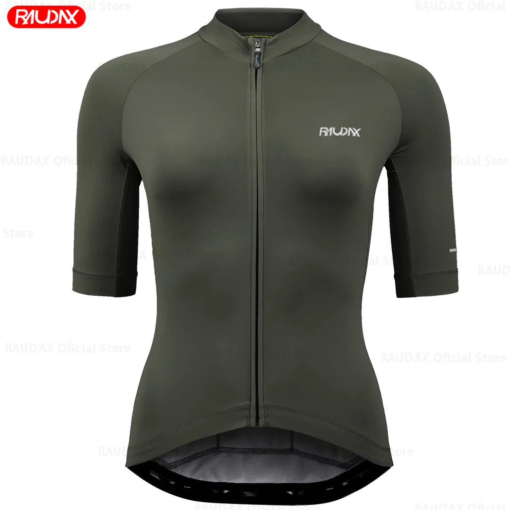 2026 Raudax Cycling Jersey 11 colors Cycling Racing Tops Short Sleeve Cyclist Clothes Shirt Maillot Women Bicycle Bike Wear
