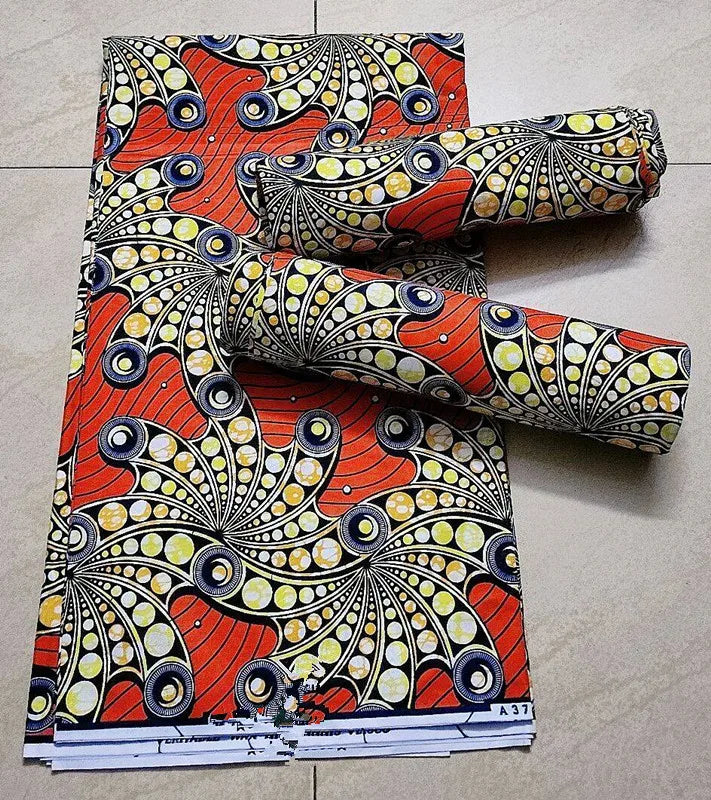 African Ankara prints batik patchwork fabric real wax African sewing material 100% cotton tissu for dress crafts - as picture