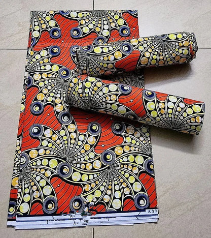 African Ankara prints batik patchwork fabric real wax African sewing material 100% cotton tissu for dress crafts - as picture
