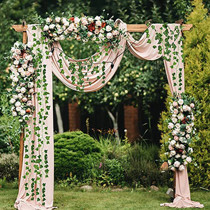 2/4/8/10M Artificial Ivy Leaves Garland Hanging Vines Fake Plants Outdoor Greenery Wall Decor Festival Garden Home Party Deco