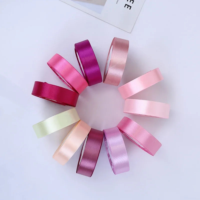 6/10/15/20/25/40/50mm Satin Ribbons DIY Artificial Crafts Wedding Party Supplies Handicraft Sewing Accessories Material 22met