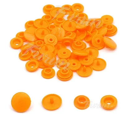 100sets Multiple Colors Plastic Snap Buttons Round Press Stud Fasteners for Baby Clothes Garment Accessories DIY Craft 20Colo