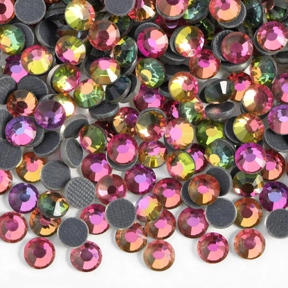Bobohoo DMC SS6-SS30 Crystal Stones HotFix Rhinestone Glitter Crystal Strass Iron On Rhinestones For Garment Clothing Dress