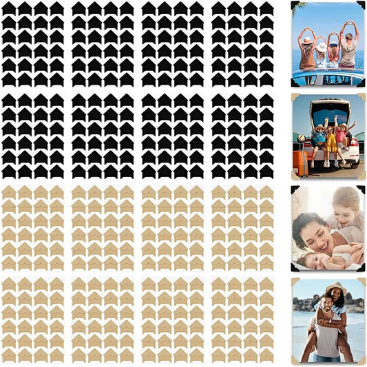 24-120PCS Corner Stickers DIY Vintage Corner Kraft Paper Stickers Scrapbook Self-Adhesive Photo Album accessories Corner Stic