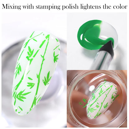 BORN PRETTY 10ml Stamping Mixing Oil Painting Gel Stamping Polish Powder Mixing And Apply Nail Powder Stamping Plate Tools
