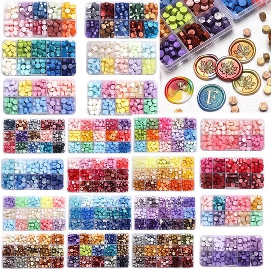 Retro Sealing Wax Beads Plant Wax Seal Wax Box Set 10 Color Sea Bead Wax Seal For Wedding Wax Seal Tools For Making Wax Seal