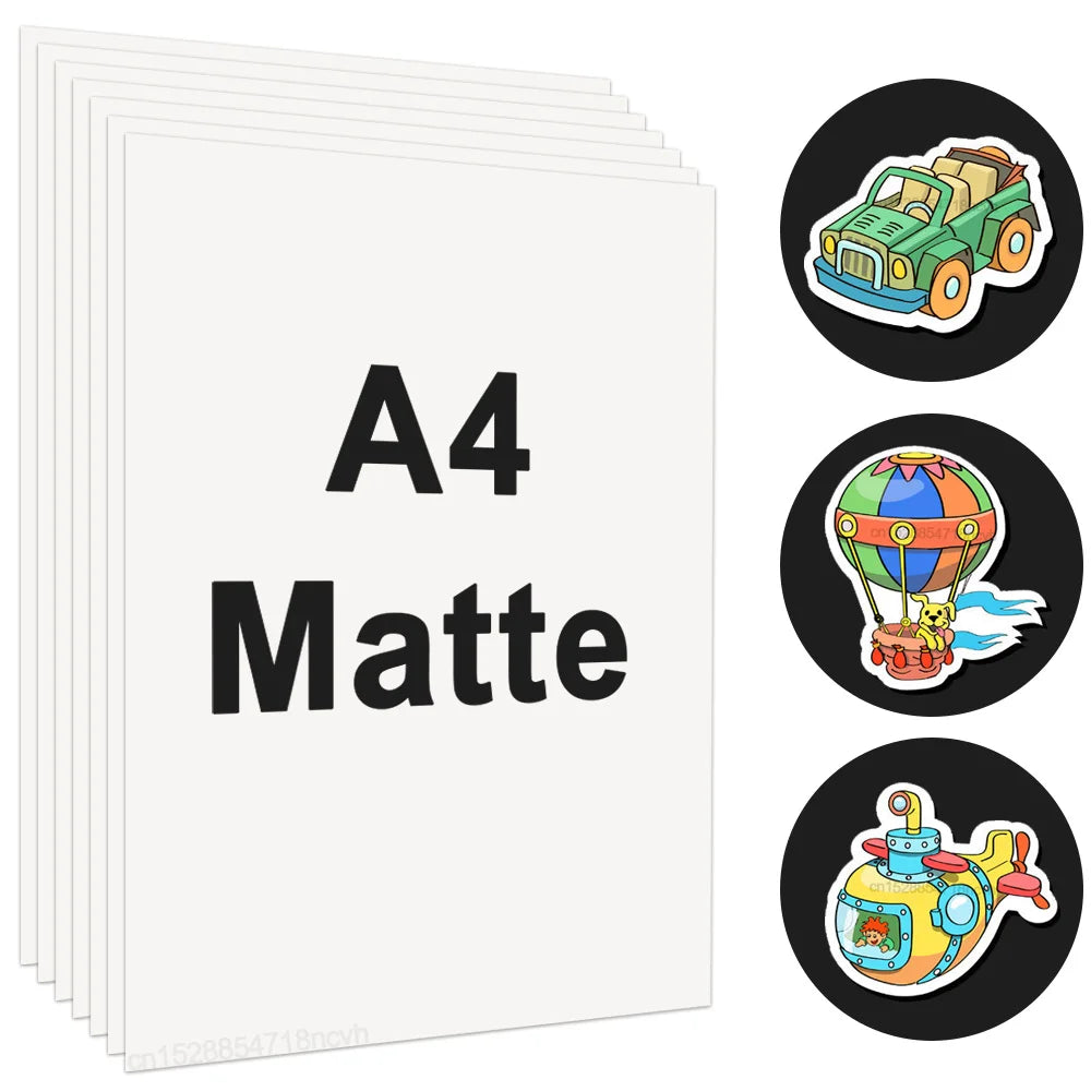 100% Transparent Printable Vinyl Sticker Paper A4 Vinyl Printing Paper for Inkjet Printer DIY Label Sticker Self Adhesive Pap