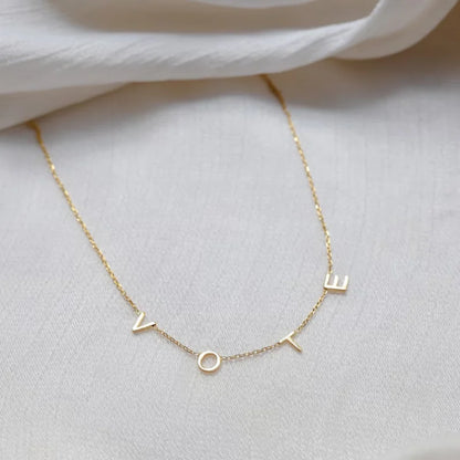 Custom Lariat Name Necklace Personalized Y Necklace Dainty Drop Name Jewelry Initials Necklace for Women Unique Gift for Her