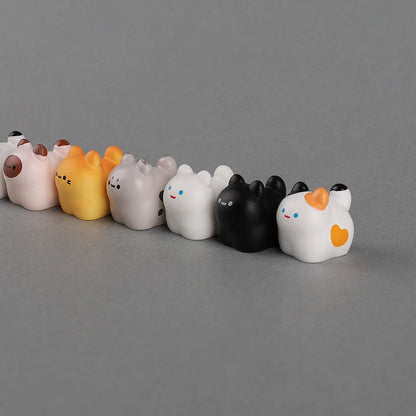 Cartoon Cat Figurines Miniatures Cute DIY Handicraft Mini Cat Ornament Resin Crafts Kitten Statue Micro Landscape Ornaments