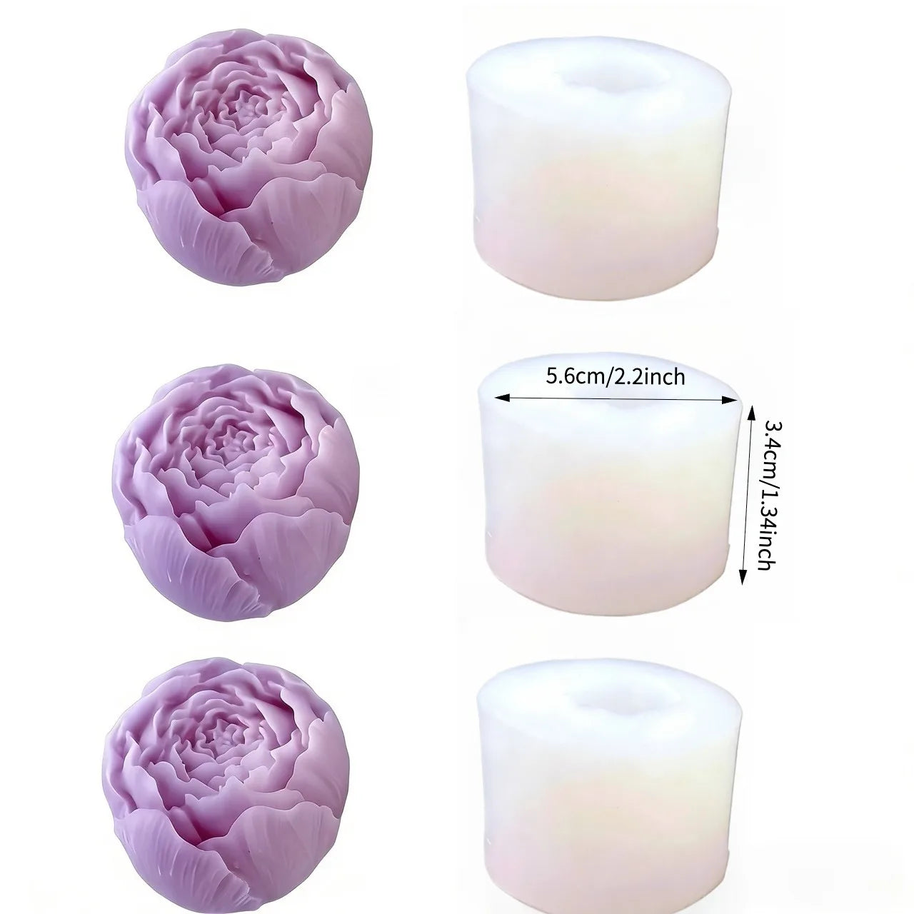 Lotus Flower Silicone Mold，For resin crafting - Suitable for candles、DIYCrafts、Valentine's Day、Mother's Day、Christmas Decorat