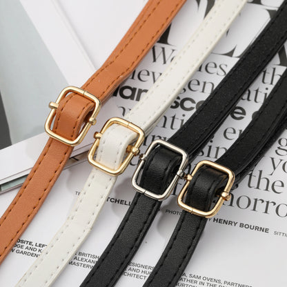 125CM Long PU Leather Bag Strap Accessories for handbags 1.2CM Wide Shoulder Bag Strap For crossbody Replacement Strap For Ba