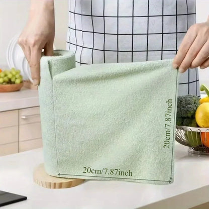 50 Sheets/Roll Microfiber Dishcloth Reusable Double Sided Kitchen Cleaning Cloth for Dishes Utensils Glass Kitchen Accessory