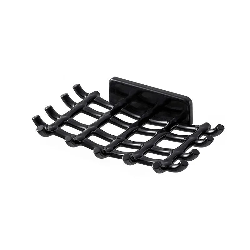 Soap Box Wall Mounted Drainage Shelf For Home Use No Punching High-end Bathroom New Soap Dish Rack Hooks For High-end Bathroo