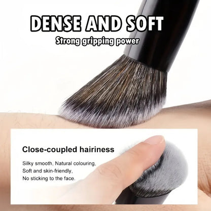 Double Head Makeup Brushes 2 In 1 Flat Angled Foundation Concealer Contour for Blending Loose Powder Liquid Cream Cosmetic To