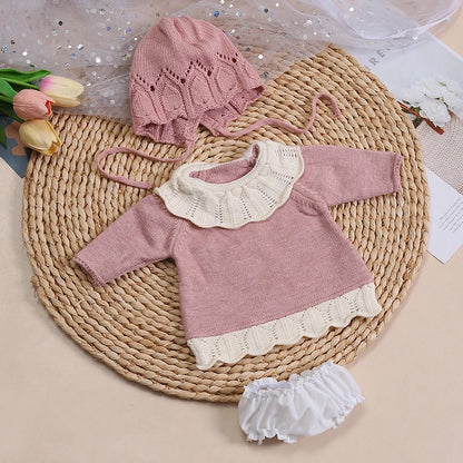 Dolls Clothes for 45cm Baby Dolls DIY Doll Accessories for 45cm Dolls Sweater Jumpsuite Clothes for Reborn Baby Dolls - solid