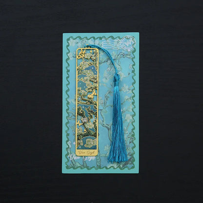 1 Pcs Lytwtw's Creative Metal Book Mark Vintage Oil Painting Bookmark Office School Supplies Funny Gift Stationery Items