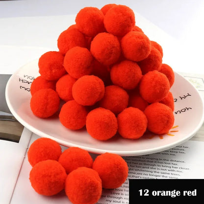 Assorted Pompom 8/10/15/20/25/30mm Fluffy Soft Pom Poms Balls Mixed Pompoms for DIY Crafts Wedding Decor Kid Toy Sewing Suppl