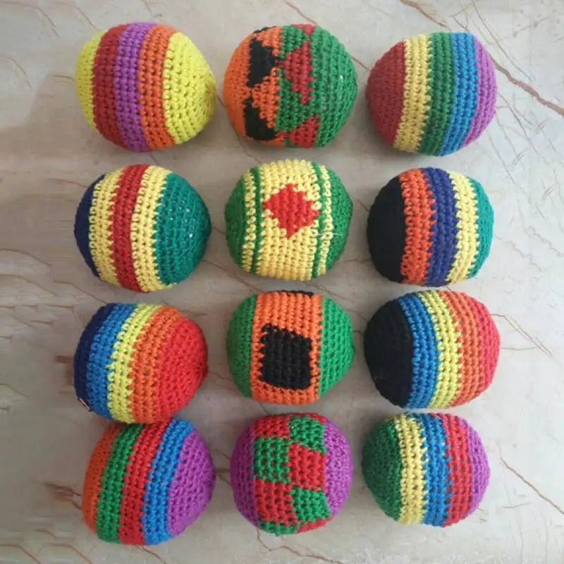 Soft Handmade Sacks for Footbag Juggling Balls Kids Outdoor Toy Safe and Durable for Camping