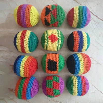 Soft Handmade Sacks for Footbag Juggling Balls Kids Outdoor Toy Safe and Durable for Camping
