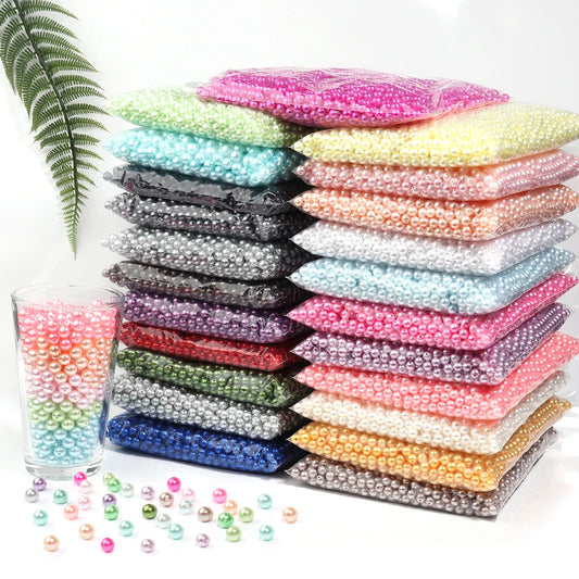 50-1000pcs/Lot Round ABS Imitation Pearl Beads Loose Beads Plastic Acrylic Spacer Bead For Jewelry Making Diy Bracelet Neckla